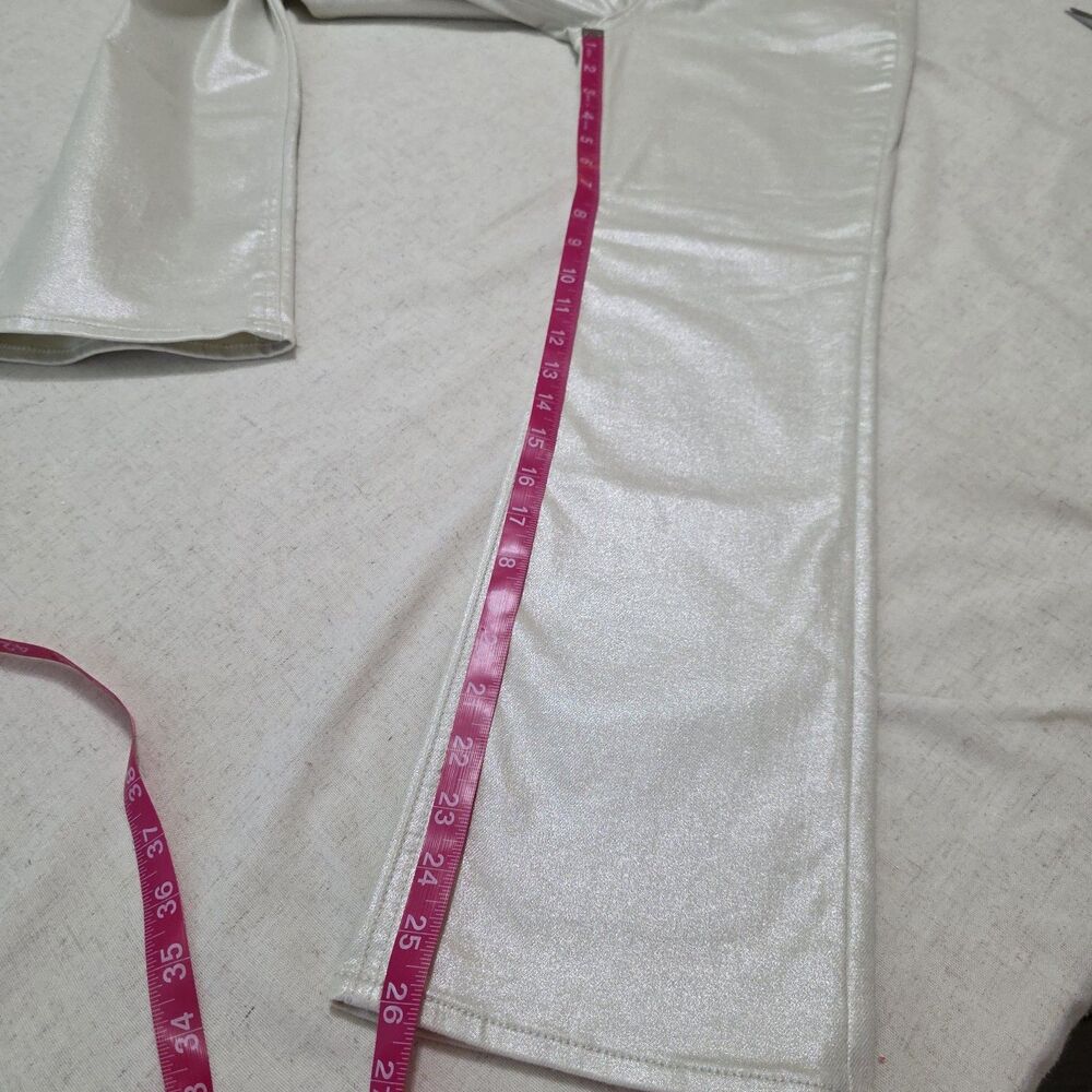 Pistola NWT Lennon High Rise Crop Boot Jeans Size 25 Ivory Luster Coated - Picture 6 of 8